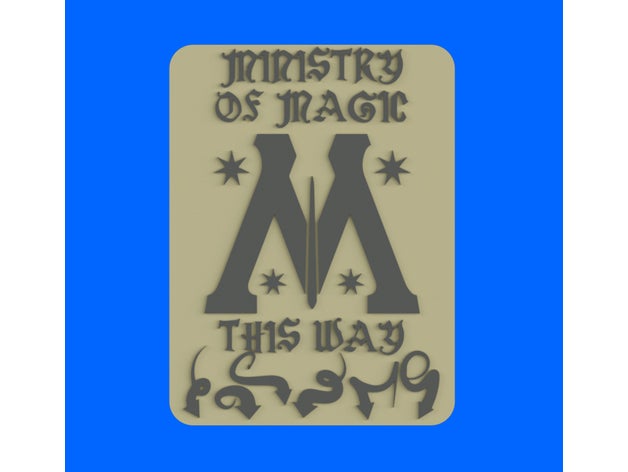 ministry magic way bathroom sign signs & logos funny harrypotter harry potter signage 3D print model - Mito3D