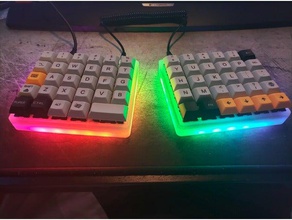 nyquist y placa caso v2 diy keebio teclado mecánico de 3d print model - Mito3D