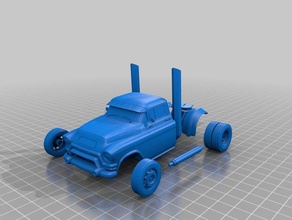 chevy gmc truck diecast rat rod toys & games custom hotwheels car hot-rod hot-wheels hotrod hot wheels slotcar slot 3d print model - Mito3D