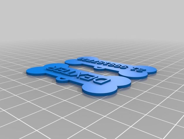 tag dexter pets customized 3D print model - Mito3D