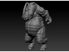 rhinoceros animals animal knight 3d print model - Mito3D
