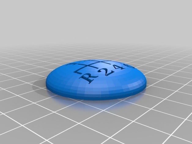 6 la velocidad de tapa perilla automoción palanca cambio 3D print model - Mito3D