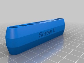 hex bit holder - screw u tool holders & boxes customized 3d print model - Mito3D