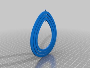 nested spinning earrings 3d print model - Mito3D
