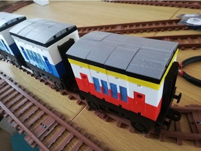 kleine Beifahrer Auto tktrain - kbricks based train system Bau-Spielzeug 3d print model - Mito3D