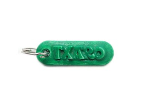txaro personalized keychain embossed letters keychains 3d print model - Mito3D