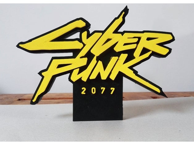 cyberpunk 2077, o logotipo clipsable jogos de vídeo 2077 cyber punk jogo 3D print model - Mito3D