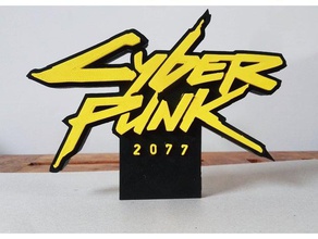 cyberpunk 2077 logo clipsable les jeux vidéo cyber-punk le du jeu 3d print model - Mito3D