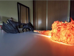 drogon fuoco le creature drago flare fumo 3d print model - Mito3D