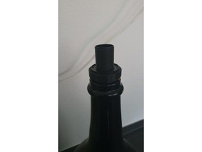lampenschirmhalter 12l flasche La impresión en 3d de la botella cuello bombilla e27 lampenfassung lampenhalter lamsocket zócalo weinflasche vino 3d print model - Mito3D