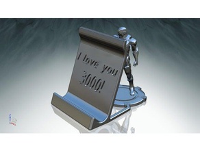 iron man telefono stand office 3d print model - Mito3D