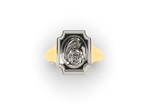 mary y jesús la joyería de oro jezus maría anillo idiota 3d print model - Mito3D
