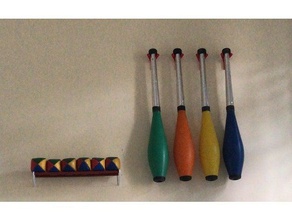 Jonglier-club-Inhaber - Organisation club Halter jonglieren Unterstützung Wand 3d print model - Mito3D