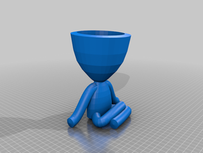 vase robert plant yoga 3d printing human robertt 3d print model - Mito3D