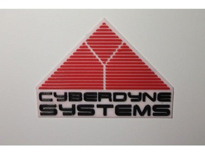 cyberdyne systems 3d logo robotics t800 terminator 3d print model - Mito3D