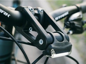 bicycle front light mount 32mm 22mm handlebars sport & outdoors adapter bike handlebar 3d print model - Mito3D