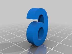 number 6 learning no numbers 3d print model - Mito3D