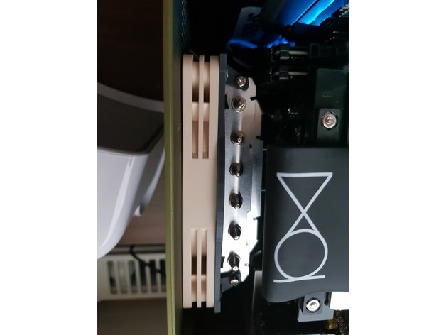 low profile 120mm fan adapter thermalright axp-100 computer mount cpu holder 3D print model - Mito3D