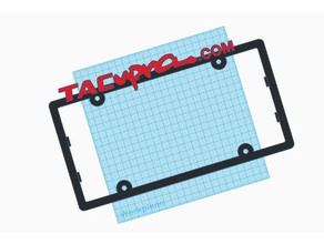 tacupra license plate frame automotive 3d print model - Mito3D