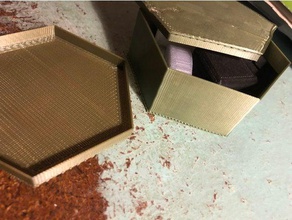 très simple hexagone boîte spirale de la mode les conteneurs cointainer hexagonal 3d print model - Mito3D