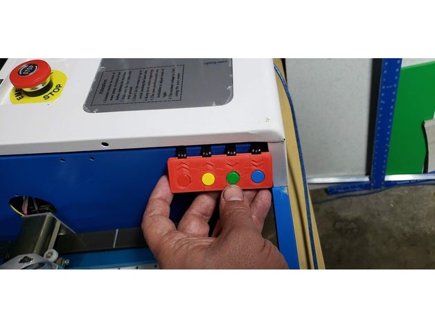 quatre boutons z-lit de contrôle k40 laser l'électronique arduino osepp moteur pas à 3D print model - Mito3D