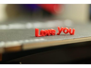 love you - testo art l'amore si amore di 3d print model - Mito3D