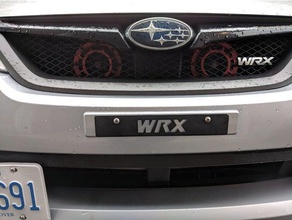 wrx front license plate delete automotive subaru 3d print model - Mito3D
