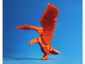 flexi eagle animals aguila articulado articulated figure flexible flexy 3d print model - Mito3D