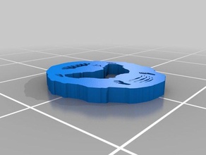 doom slayer ' s club key chain Requisiten doomguy 4 3d print model - Mito3D