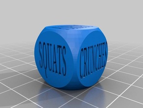 workout dice 3d printing 3d print model - Mito3D