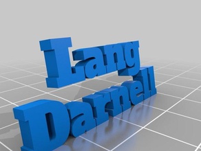 lang household customized 3d print model - Mito3D
