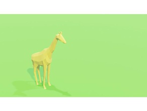 low poly giraffe sculptures lowpoly 3d print model - Mito3D