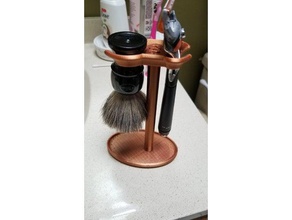 razorshavestand household razor holder stand shaver shave brush 3d print model - Mito3D