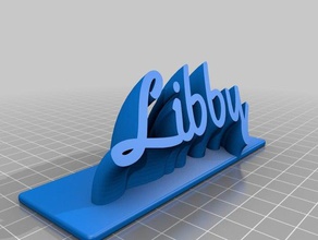 libby office customized 3d print model - Mito3D