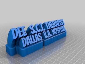 dee sci office personalizado 3d print model - Mito3D