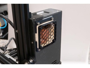 60mm noctua fan guard 3d printer accessories creality ender 3 pro grill hexagon minimal mount protector 3d print model - Mito3D