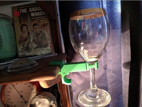 wine glass holder shelf decor 3d print model - Mito3D