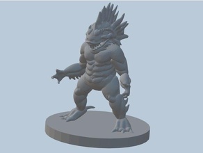 kuo-toa toy & game accessories 28mm miniatures d&d dnd miniature dungeons dragons fishman hp lovecraft pathfinder roleplaying underdark underwater 3d print model - Mito3D