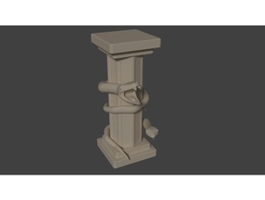 serpent de la colonne L'impression 3d le grec sculpture 3d print model - Mito3D