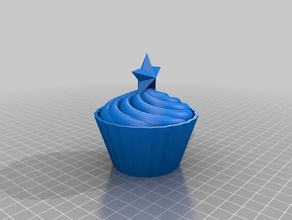 cupcake star trophy tropy 3d print model - Mito3D