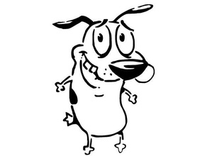 courage cowardly dog stencil 2d art cartoon network courage cowardly dog dog stencil