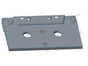 audio casette de cinta magnética el cassette la magnético 3d print model - Mito3D