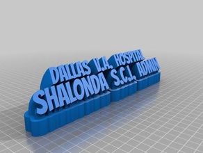 shalonda admin sci ofis özelleştirilmiş 3d print model - Mito3D