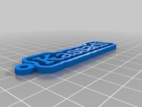 kassadi Schlüsselanhänger kundengebundene 3d print model - Mito3D