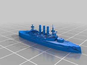 retvizan bb 1 2400 giocattolo & accessori di gioco battleship pre-dreadnought predreadnought rjw militari russi marina russa guerra russo-giapponese nave da giallo mare 3d print model - Mito3D