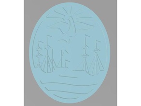 escudo de ciudad buenos aires - brasão armas sinais e logotipos a argentina geografia 3d print model - Mito3D
