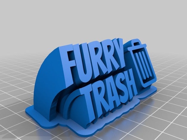 furry trash office customized 3D print model - Mito3D