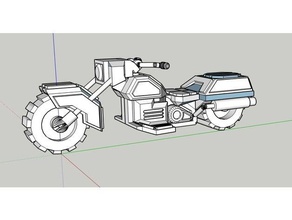 28mm spazio nano di combattimento moto trike giochi 3d print model - Mito3D