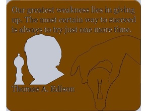 thomas edison quotes learning art giving up lighting a 3d print model - Mito3D