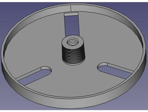 piastra tabella di tornitura vertice hv-4 cilindri forati al centro macchine utensili 3d print model - Mito3D